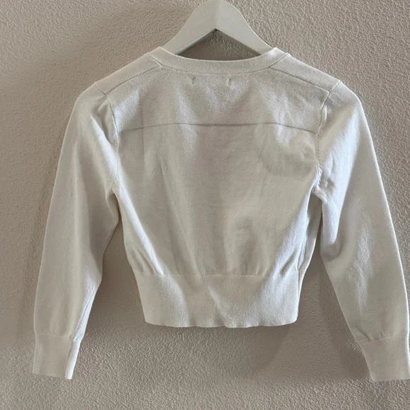 Ralph Lauren Cream Button-Up Crop Top - Picture 5 of 7